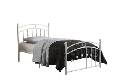Tiana White Twin Metal Platform Bed