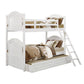 Clementine White Twin/Twin Bunk Bed