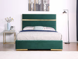 Cartier Green/Gold King Platform Bed - Eve Furniture