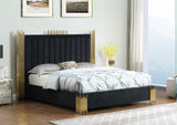 Token Black/Gold King Platform Bed - Eve Furniture