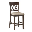 Balin Dark Brown Counter Height Chair, Double X Back, Set of 2 by Homelegance at Eve Furniture