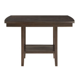 Balin Dark Brown Counter Height Table with Lazy Susan by Homelegance at Eve Furniture