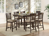 Balin Dark Brown Counter Height Table with Lazy Susan by Homelegance at Eve Furniture