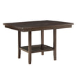 Balin Dark Brown Counter Height Table with Lazy Susan by Homelegance at Eve Furniture