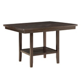 Balin Dark Brown Counter Height Table with Lazy Susan by Homelegance at Eve Furniture
