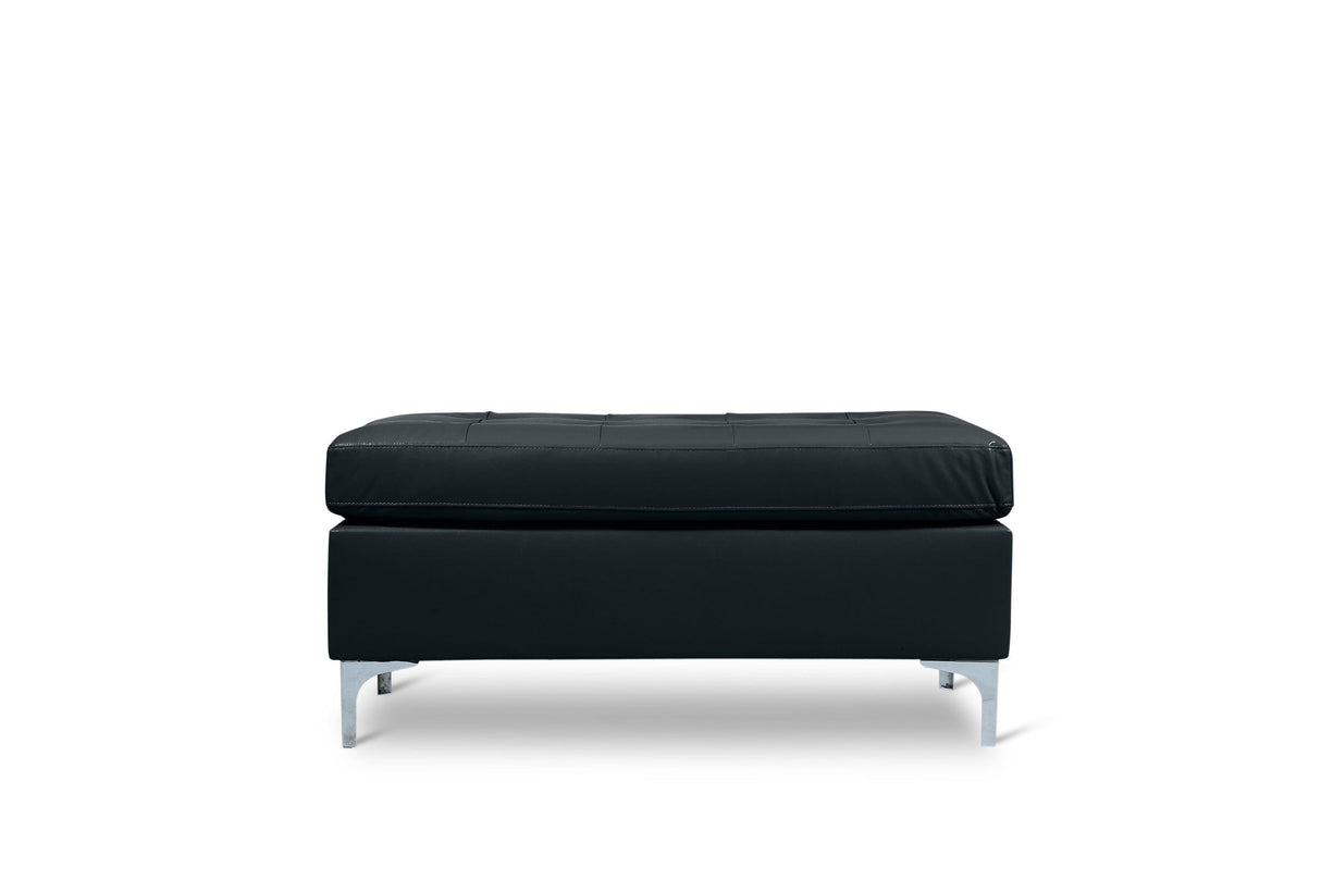 Barrington Black Ottoman by Homelegance at Eve Furniture