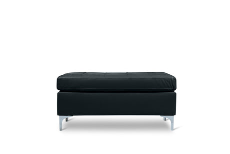 Barrington Black Ottoman by Homelegance at Eve Furniture