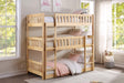 Bartly Pine Triple Bunk Bed by Homelegance at Eve Furniture