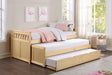 Bartly Pine Twin/Twin Bed with Twin Trundle by Homelegance at Eve Furniture