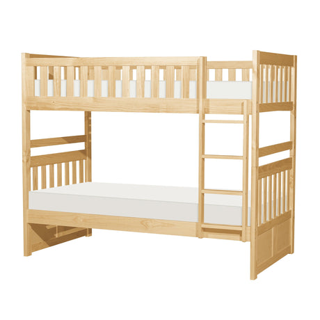 Bartly Pine Twin/Twin Bunk Bed by Homelegance at Eve Furniture