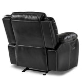 Bastrop Black Glider Reclining Chair by Homelegance at Eve Furniture