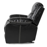 Bastrop Black Glider Reclining Chair by Homelegance at Eve Furniture
