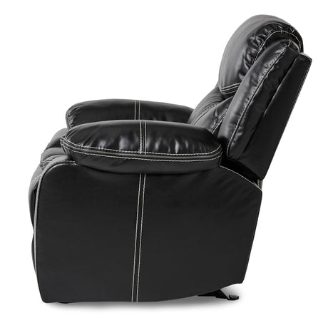 Bastrop Black Glider Reclining Chair by Homelegance at Eve Furniture