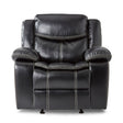 Bastrop Black Glider Reclining Chair by Homelegance at Eve Furniture