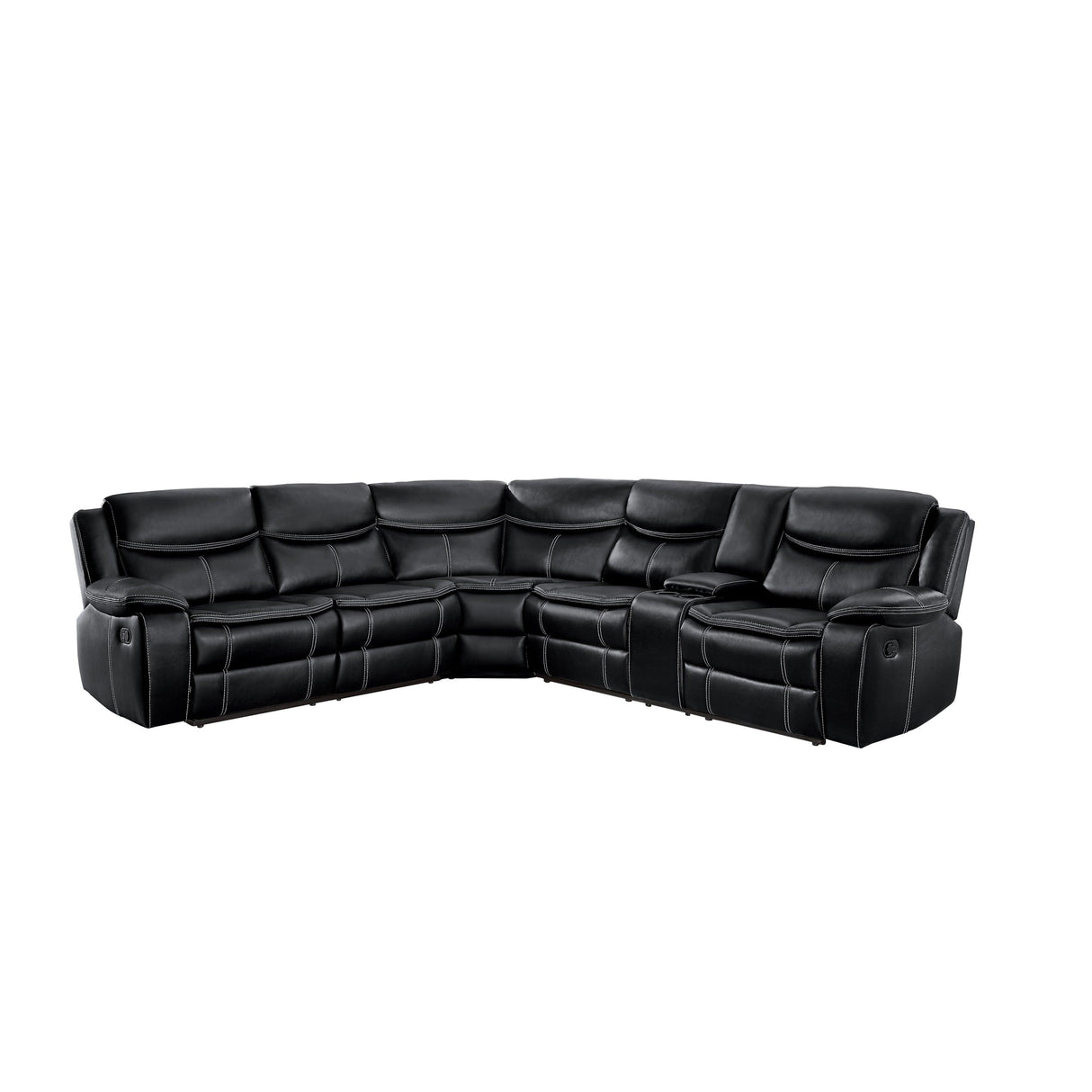 Bastrop Black Reclining LAF Sectional by Homelegance at Eve Furniture
