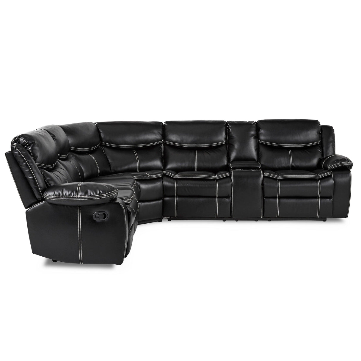 Bastrop Black Reclining LAF Sectional by Homelegance at Eve Furniture