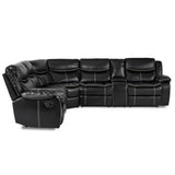 Bastrop Black Reclining LAF Sectional by Homelegance at Eve Furniture