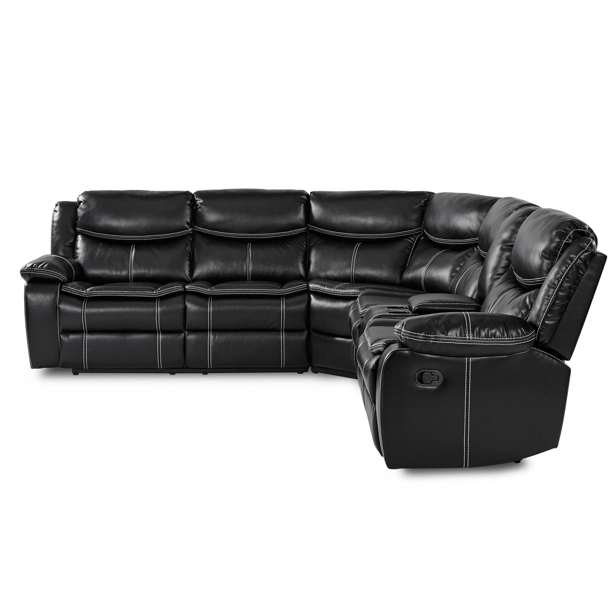 Bastrop Black Reclining LAF Sectional by Homelegance at Eve Furniture