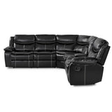 Bastrop Black Reclining LAF Sectional by Homelegance at Eve Furniture