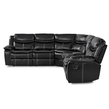 Bastrop Black Reclining LAF Sectional by Homelegance at Eve Furniture