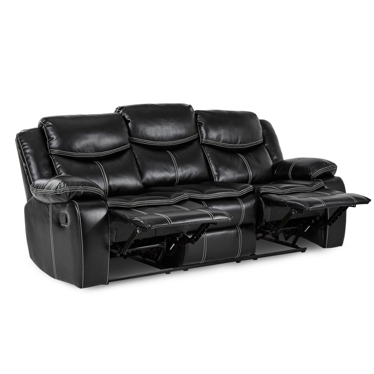Bastrop Black Reclining Sofa by Homelegance at Eve Furniture