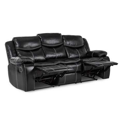 Bastrop Black Reclining Sofa by Homelegance at Eve Furniture