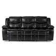 Bastrop Black Reclining Sofa by Homelegance at Eve Furniture