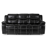 Bastrop Black Reclining Sofa by Homelegance at Eve Furniture