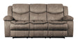 Bastrop Brown Fabric Double Reclining Sofa by Homelegance at Eve Furniture