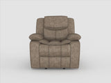 Bastrop Brown Fabric Glider Reclining Chair by Homelegance at Eve Furniture