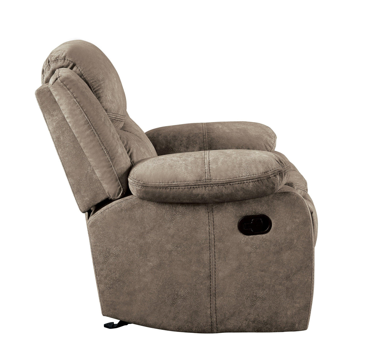 Bastrop Brown Fabric Glider Reclining Chair by Homelegance at Eve Furniture
