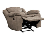 Bastrop Brown Fabric Glider Reclining Chair by Homelegance at Eve Furniture