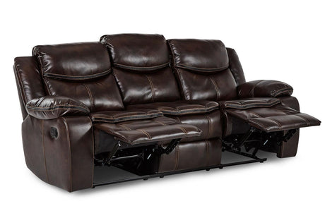 Bastrop Brown Reclining Sofa by Homelegance at Eve Furniture