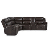 Bastrop Dark Brown 3-Piece Reclining Sectional by Homelegance at Eve Furniture