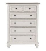 Baylesford Antique White Chest by Homelegance at Eve Furniture