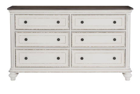 Baylesford Antique White Dresser by Homelegance at Eve Furniture