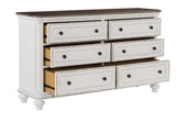 Baylesford Antique White Dresser by Homelegance at Eve Furniture