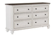 Baylesford Antique White Dresser by Homelegance at Eve Furniture