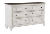 Baylesford Antique White Dresser by Homelegance at Eve Furniture