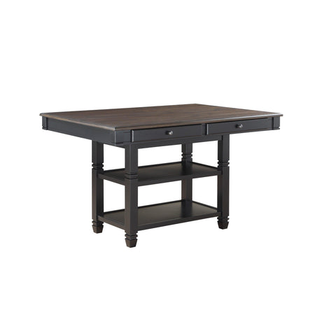 Baywater Black/Brown Counter Height Table by Homelegance at Eve Furniture