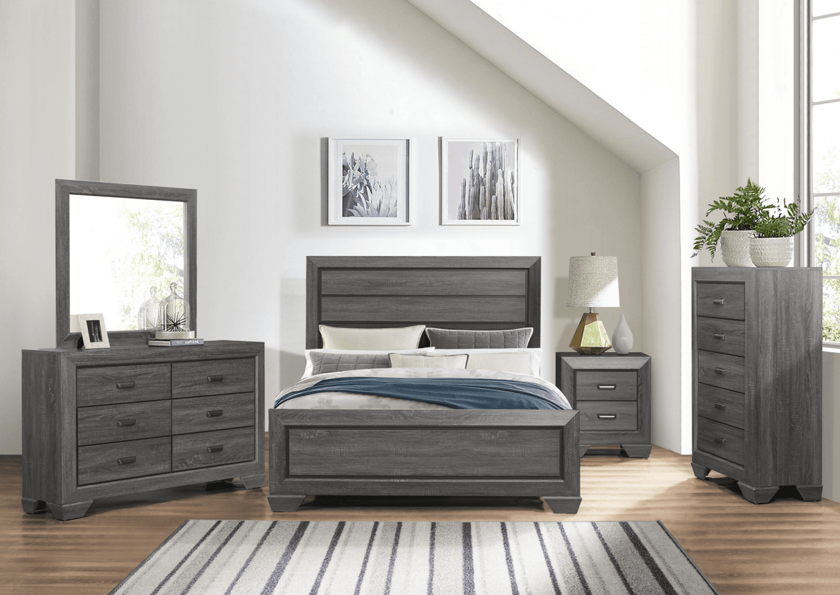 Beechnut Gray Full Panel Bed by Homelegance at Eve Furniture