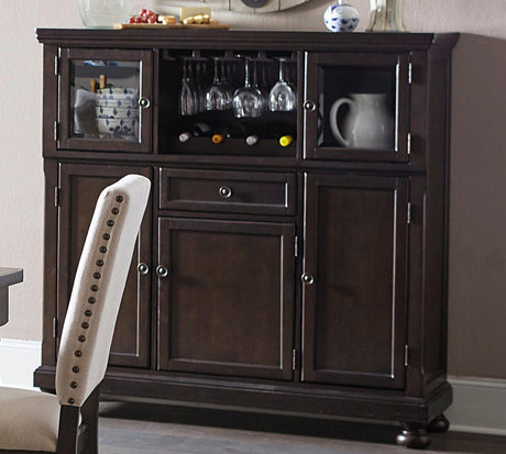 Begonia Grayish Brown Curio by Homelegance at Eve Furniture