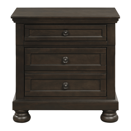 Begonia Grayish Brown Nightstand by Homelegance at Eve Furniture