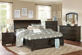Begonia Grayish Brown Queen Sleigh Storage Platform Bed by Homelegance at Eve Furniture