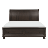 Begonia Grayish Brown Queen Sleigh Storage Platform Bed by Homelegance at Eve Furniture