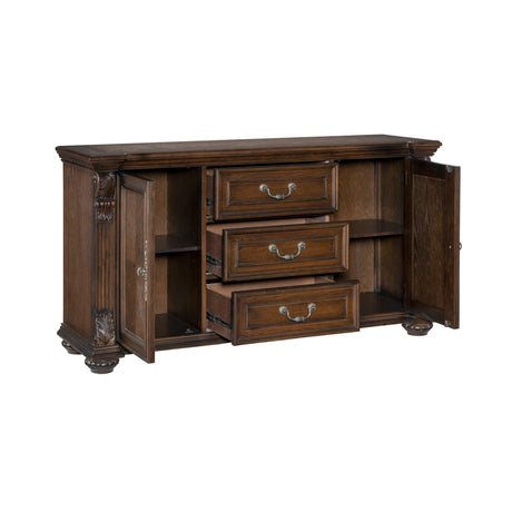 Bergen Dark Oak Buffet by Homelegance at Eve Furniture