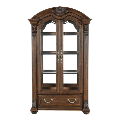 Bergen Dark Oak Curio by Homelegance at Eve Furniture