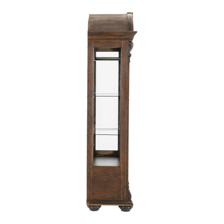 Bergen Dark Oak Curio by Homelegance at Eve Furniture