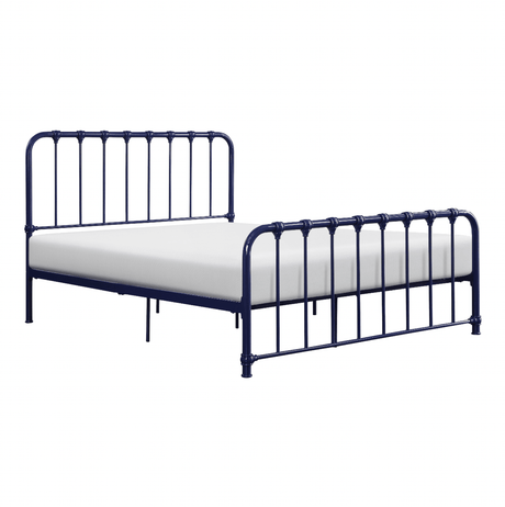 Bethany Blue Full Metal Platform Bed by Homelegance at Eve Furniture