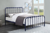 Bethany Blue Full Metal Platform Bed by Homelegance at Eve Furniture